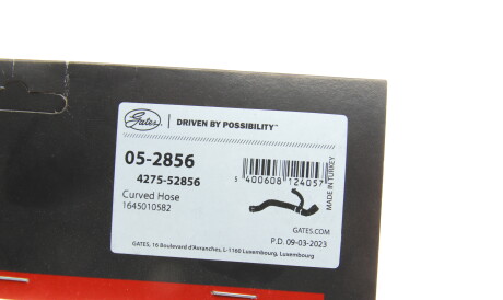 Фото 2 - Патрубок системи охолодження Gates 05-2856 (052856)