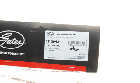 Фото 2 - Патрубок системи охолодження Gates 05-2942 (052942)