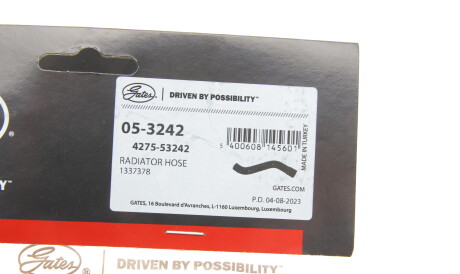 Фото 2 - Патрубок системи охолодження Gates 05-3242 (053242)