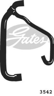 Шланг гумовий системи охолодження Нижн (30мм/33мм) CITROEN BX 1.8D/1.9D 09.83-12.94 - Gates 3542