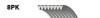 Поліклиновий ремінь Micro-V - (f6HT8620ALV) Gates 8PK1510 (фото 1)