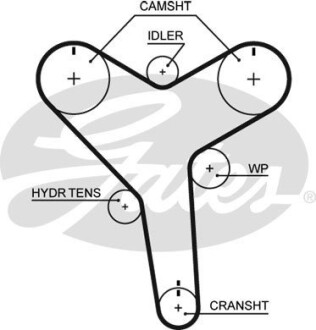 Фото 2 - Комплект ремня ГРМ Gates K01T257