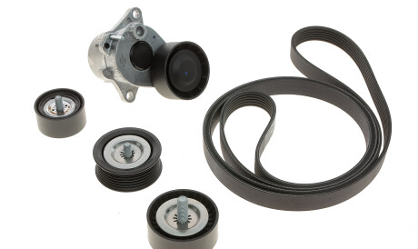 Комплект поликлинових ременів (з роликами) MERCEDES SPRINTER 3,5-T (B906), SPRINTER 3,5-T (B907), SPRINTER 3,5-T (B907, B910), SPRINTER 3-T (B906), SPRINTER 4,6-T (B906) 2.2D 06.06- - Gates K086PK2213