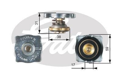 Запірна кришка радіатора Ducato/Niva 1.5-2.5 82-98 - (4469385) Gates RC130