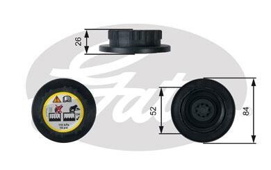 Крышка, резервуар охлаждающей жидкости - Gates RC246