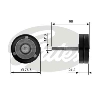 Паразитный / ведущий ролик, поликлиновой ремень - (03D145276A, 03D145276D, 03D145276E) Gates T36232 (фото 1)