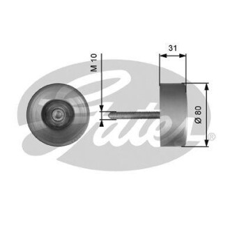 Rolka micro-v prowadzaca audi a7 sportback (4ga, 4gf) 3.0 tfsi quattro 2010-10> szt - Gates T36538