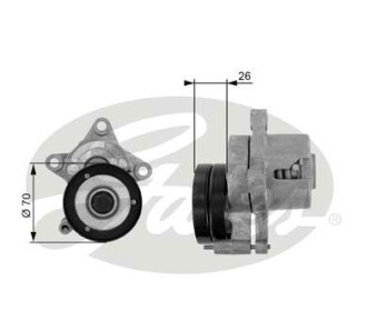Натяжной ролик, поликлиновой ремень - Gates T38283