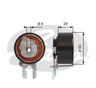 Фото 4 - Натяжний ролик ременя ГРМ Gates T43158