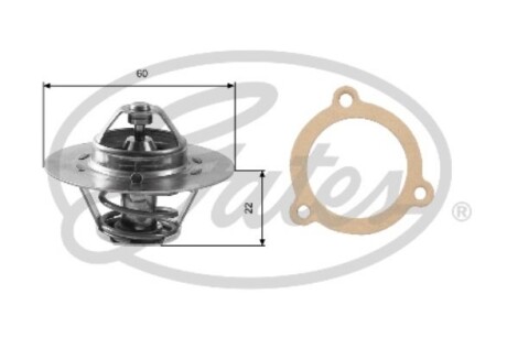 Термостат, охлаждающая жидкость - (113095090, 114095090, 115095090) Gates TH12480G1