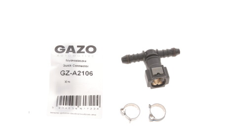 Штуцер шланга обратки Т-образный (резина/полиамид) - GAZO GZ-A2106