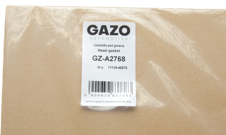Фото 2 - Прокладка ГБК блока циліндрів GAZO GZ-A2768 (GZA2768)