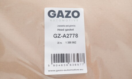 Фото 2 - Прокладка ГБК блока циліндрів GAZO GZ-A2778