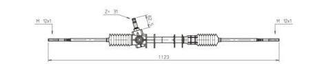 Рейка рулевая - GENERAL RICAMBI SK4002