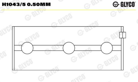 Подшипник коленвала - Glyco H1043/5 0.50MM