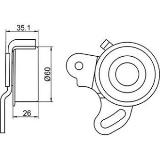Фото 4 - Натяжний ролик ременя ГРМ GMB GT10010