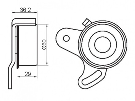 Фото 4 - Натяжний ролик ременя ГРМ GMB GT10022