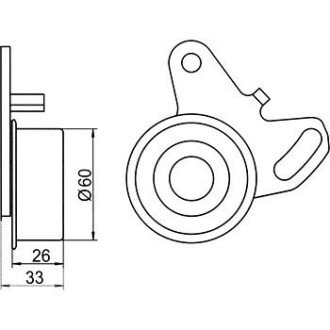Фото 4 - Натяжний ролик ременя ГРМ GMB GT10031