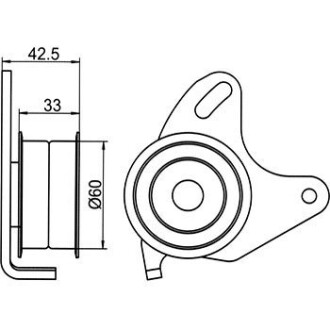 Фото 4 - Натяжний ролик ременя ГРМ GMB GT10140