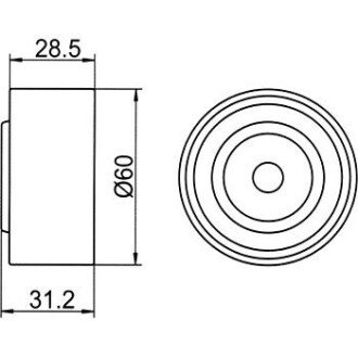 Фото 4 - Обвідний ролик ременя ГРМ GMB GT20020