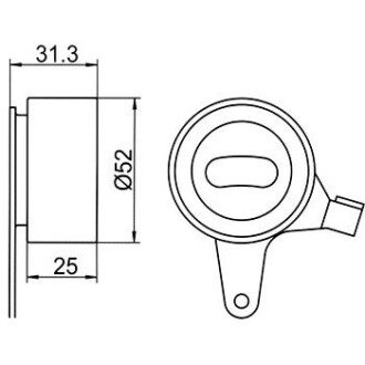 Фото 4 - Натяжной ролик ремня ГРМ GMB GT20050