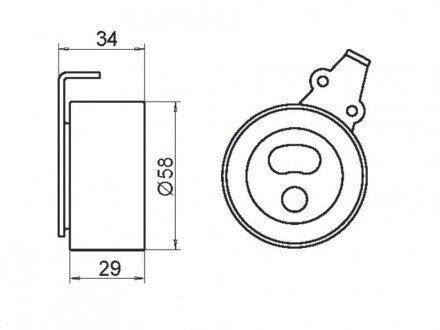 Фото 4 - Натяжний ролик ременя ГРМ GMB GT20120
