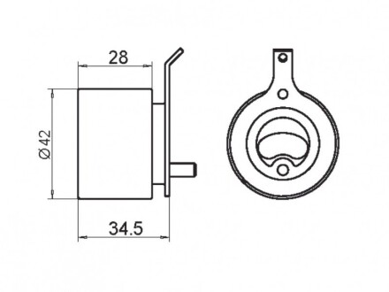 Фото 4 - Натяжний ролик ременя ГРМ GMB GT30010