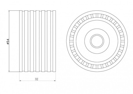 Фото 4 - Обвідний ролик ременя ГРМ GMB GT30510