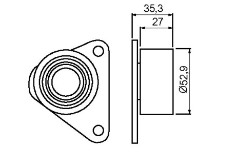 Фото 4 - Обвідний ролик ременя ГРМ GMB GT50600