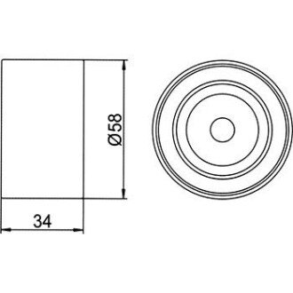 Фото 4 - Обвідний ролик ременя ГРМ GMB GT60180