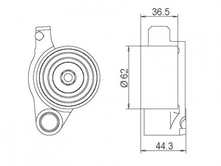 Фото 4 - Натяжной ролик ремня ГРМ GMB GT60620