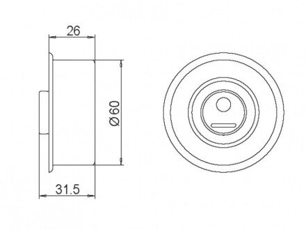 Фото 4 - Натяжний ролик ременя ГРМ GMB GT60790