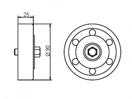 Фото 4 - Ролик ременя приводного GMB GT70310