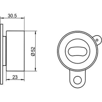 Фото 5 - Натяжной ролик ремня ГРМ GMB GT80010