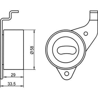 Фото 4 - Натяжной ролик ремня ГРМ GMB GT80020