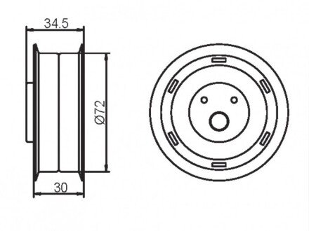 Фото 5 - Натяжний ролик ременя ГРМ GMB GT80280