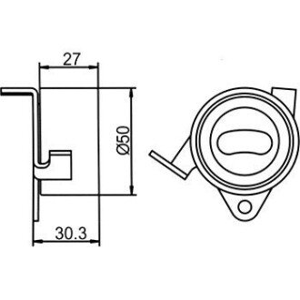 Фото 5 - Натяжний ролик ременя ГРМ GMB GT80410