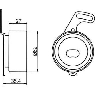 Фото 4 - Натяжной ролик ремня ГРМ GMB GT80440