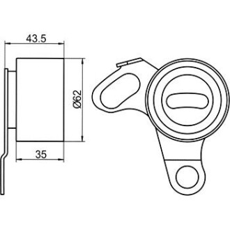 Фото 4 - Натяжний ролик ременя ГРМ GMB GT80470