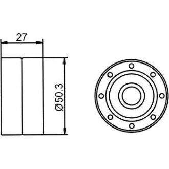Фото 4 - Обвідний ролик ременя ГРМ GMB GT80730