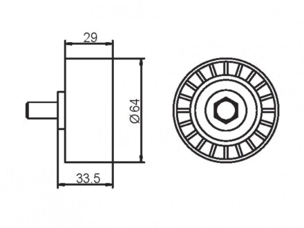 Фото 4 - Обводной ролик ремня ГРМ GMB GT80750