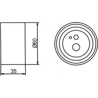 Фото 5 - Натяжной ролик ремня ГРМ GMB GT80770