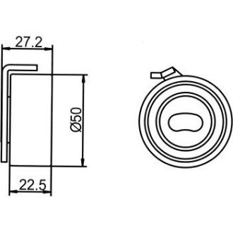 Фото 4 - Натяжний ролик ременя ГРМ GMB GT80780