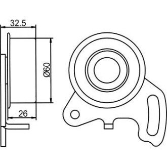 Фото 4 - Натяжной ролик ремня ГРМ GMB GT80900