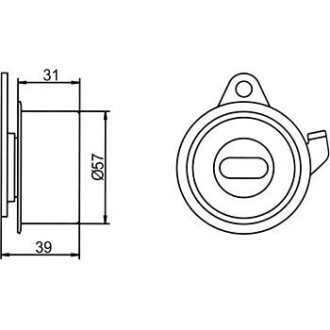 Фото 4 - Натяжний ролик ременя ГРМ GMB GT80990