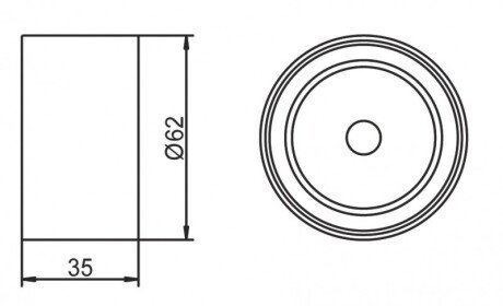 Фото 5 - Обвідний ролик ременя ГРМ GMB GT90010