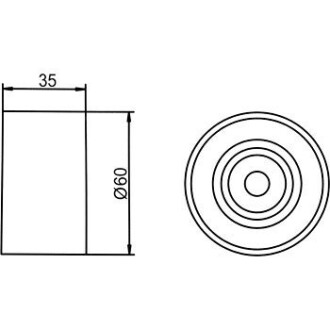 Фото 5 - Обвідний ролик ременя ГРМ GMB GT90020