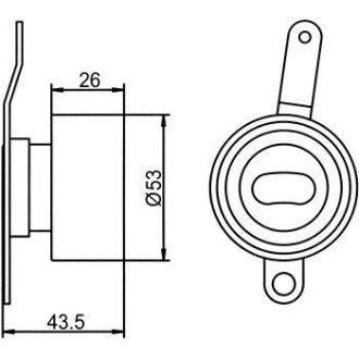 Фото 5 - Натяжной ролик ремня ГРМ GMB GT90040