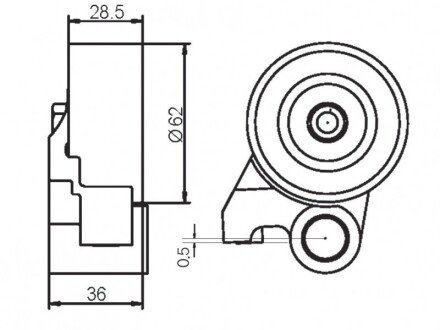 Фото 4 - Натяжний ролик ременя ГРМ GMB GT90210