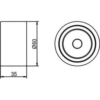 Фото 4 - Обвідний ролик ременя ГРМ GMB GT90280